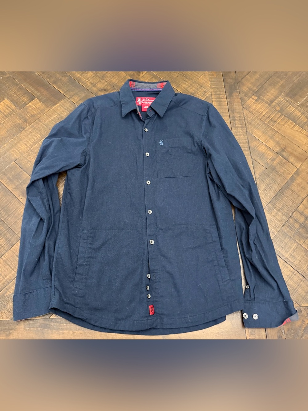 Browning Men's Navy Long-Sleeve Button Down Shirt